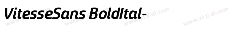 VitesseSans BoldItal字体转换